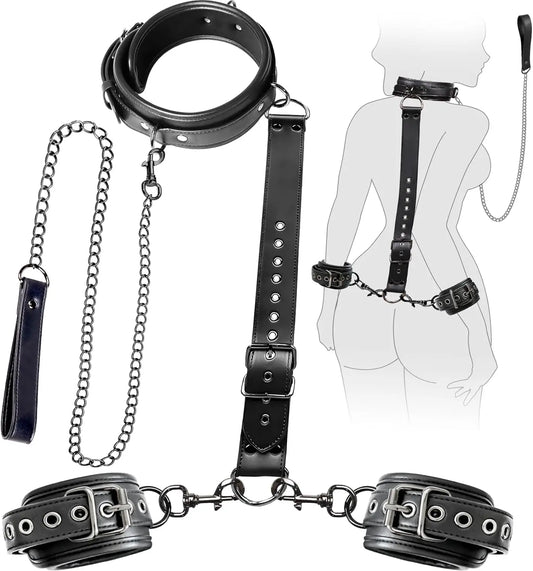 Bondage Neck to Wrist Couples Restraints Set Toy