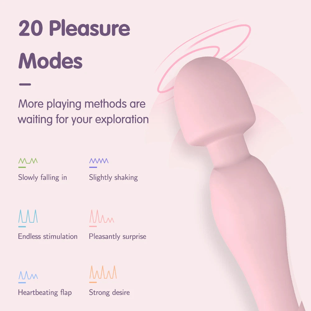 20-Speed Vibrator Magic Wand Clitoris Stimulator