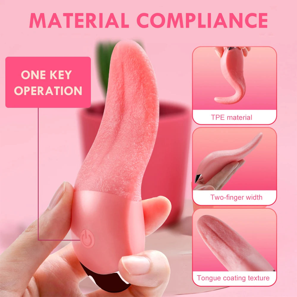 Tongue Licking Vibrator, G-spot Clitoral Stimulator Rechargeable Female Masturbator