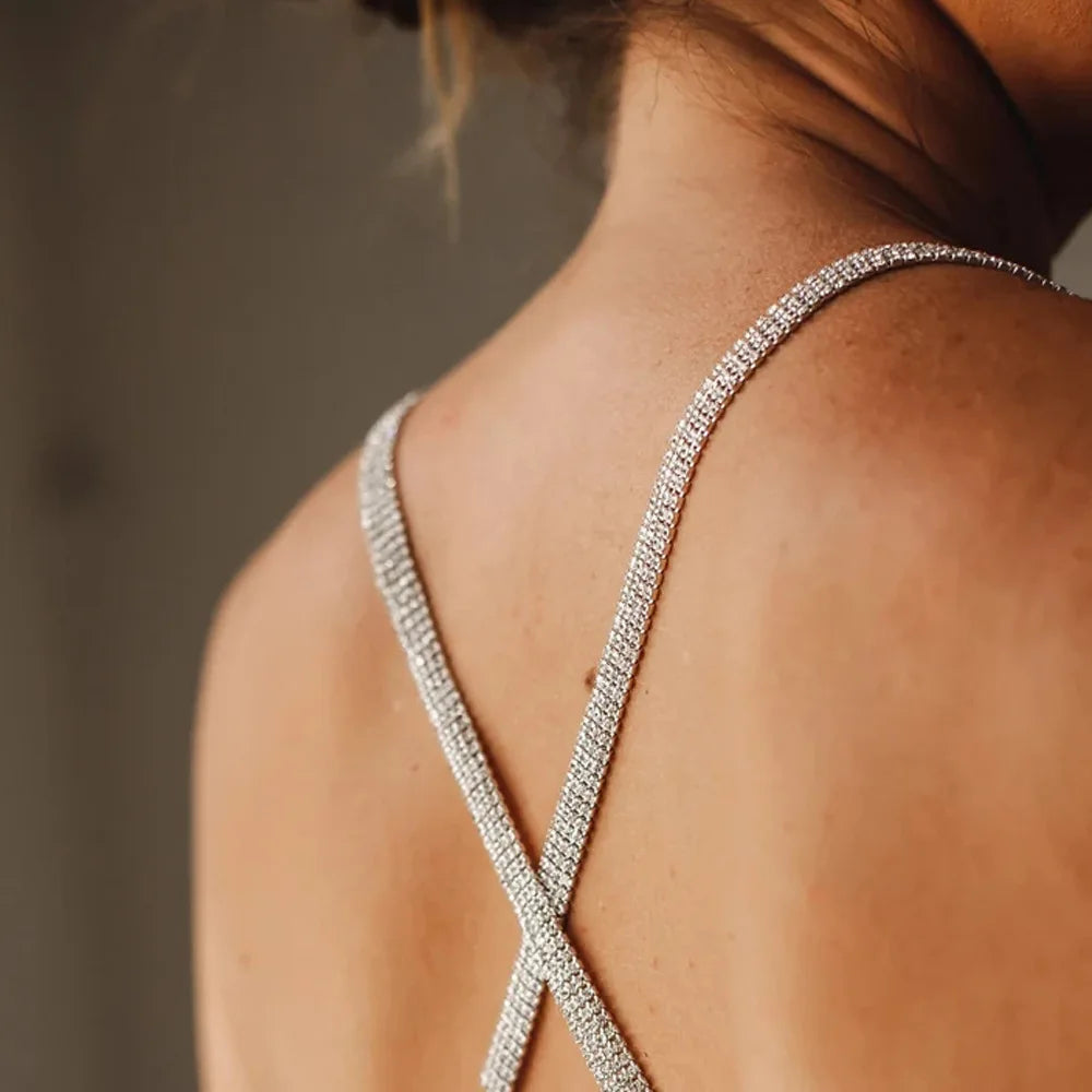 Shoulder Chain Rhinestone Bra Strap, Shoulder Strap Design