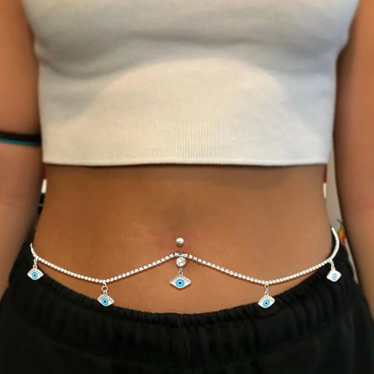 Body Jewelry Rhinestone Dangle Belly Button Chain