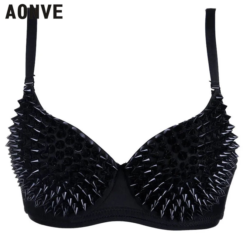 Sensual Erotic Rhinestone Plunge Wire Free Cover Bustier Top.