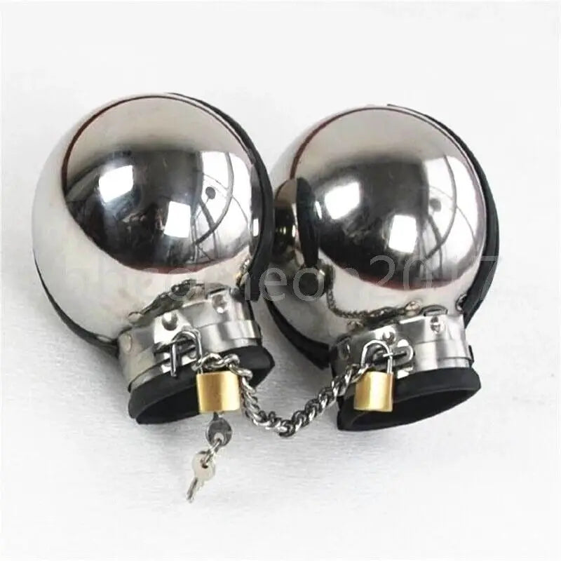 Luxury Stainless Steel Ball Helmet Bondage Handcuffs