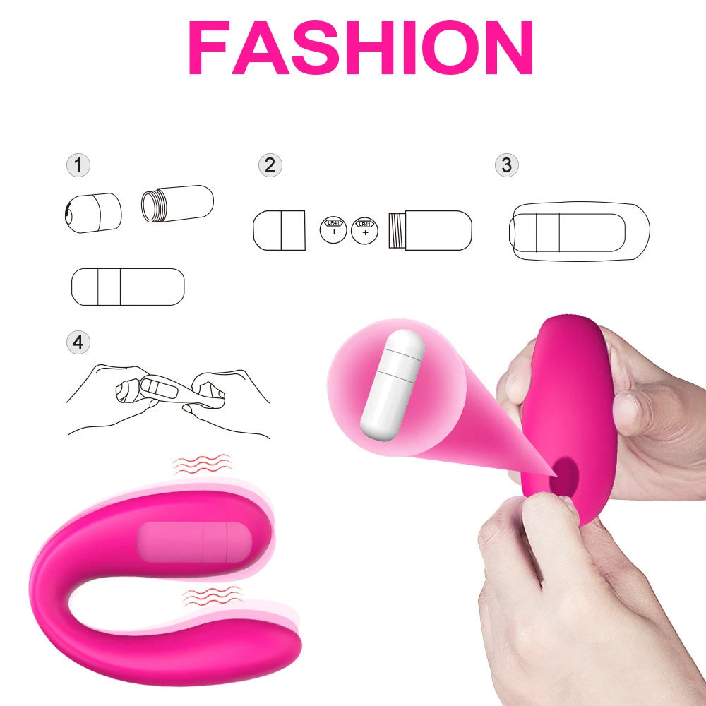 Wireless Remote Control U-Shape Wearable Dildo