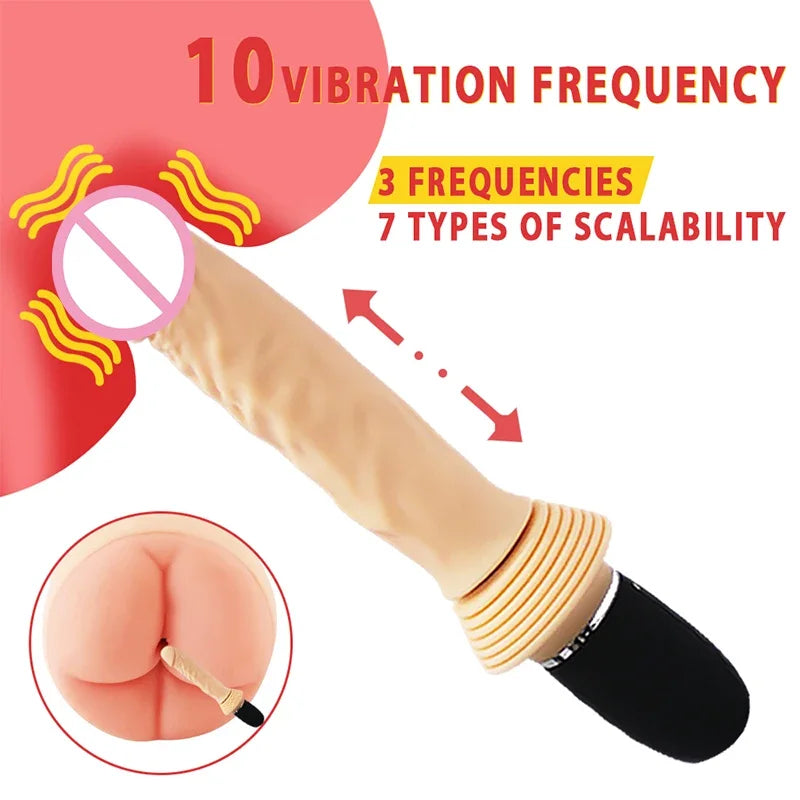 Automatic Heating Hands-Free Realistic Vibrator