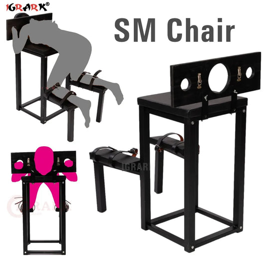 S&M Bondage Restraint Collar Ankle Handcuffs Chair