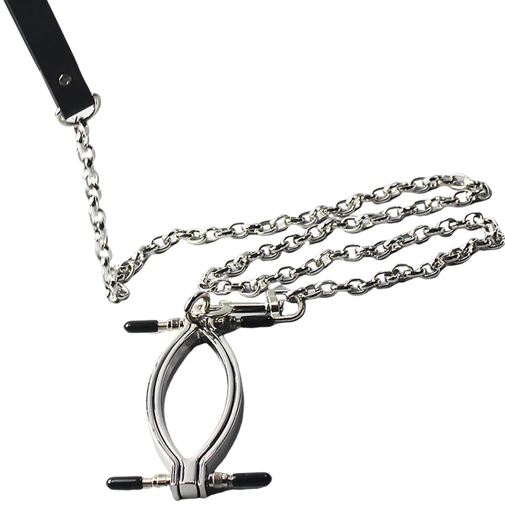 Stainless Steel Clitoris Clamp Vagina Opener Metal Labia Clamps BDSM Bondage Sex Toys Clitoral Stimulator Open Pussy Adult Games