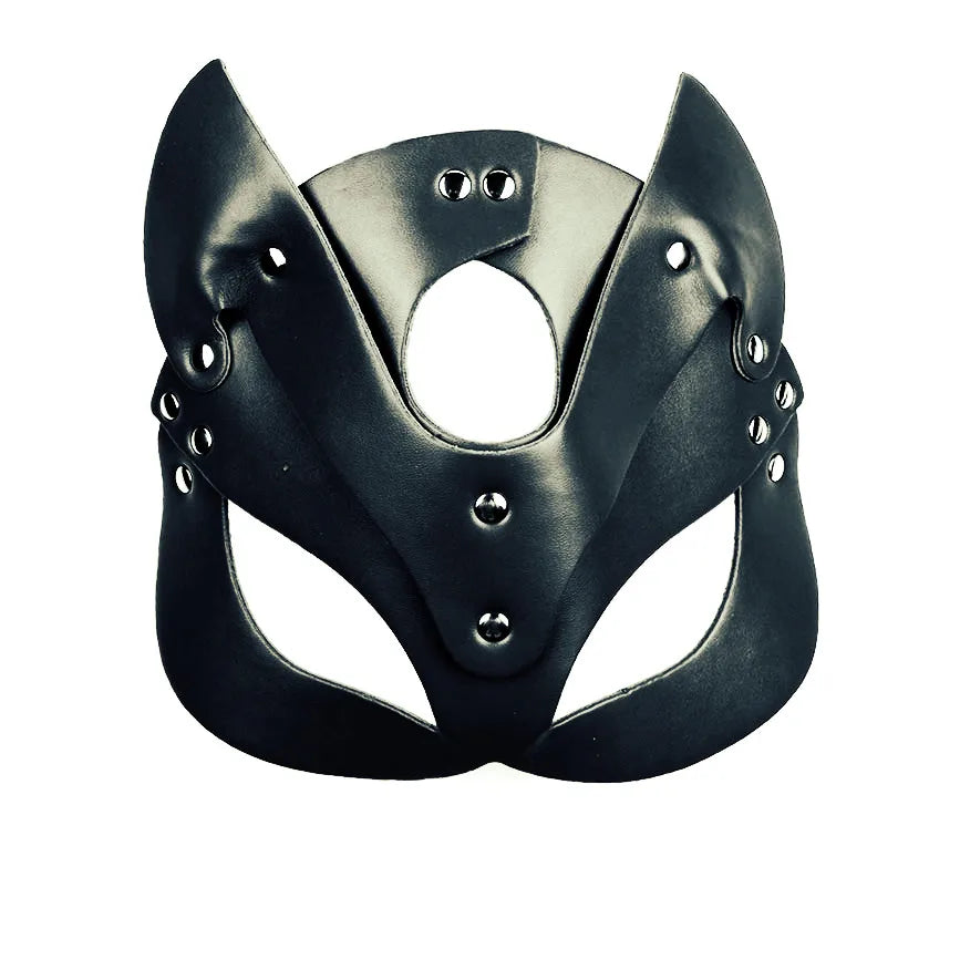 Erotic Black Bondage Hood Mask Open Eye/Mouth/Zipper