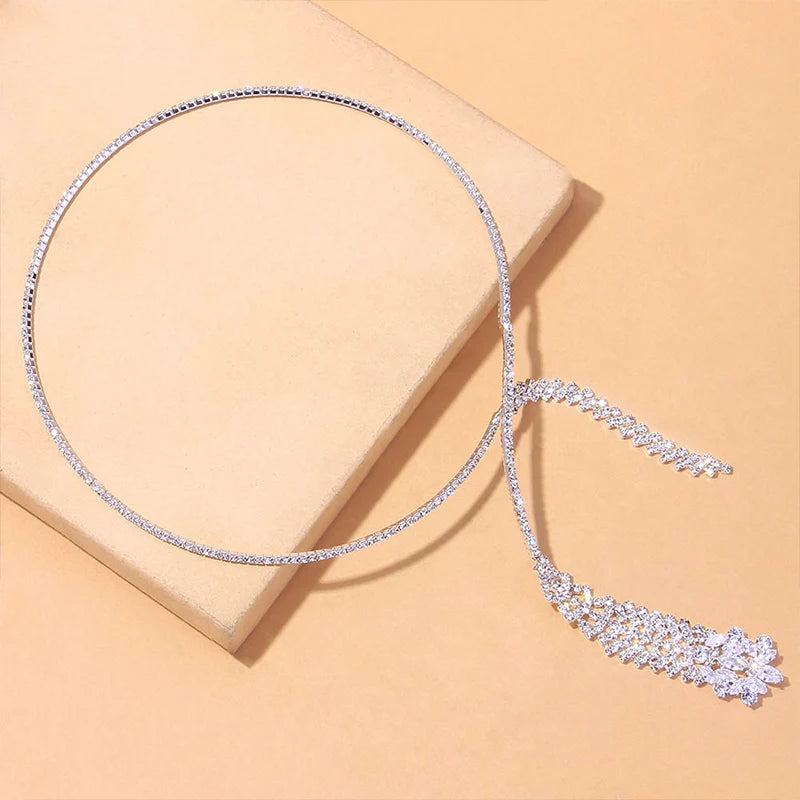 Zircon Pendant Choker Chain Fashion jewelry