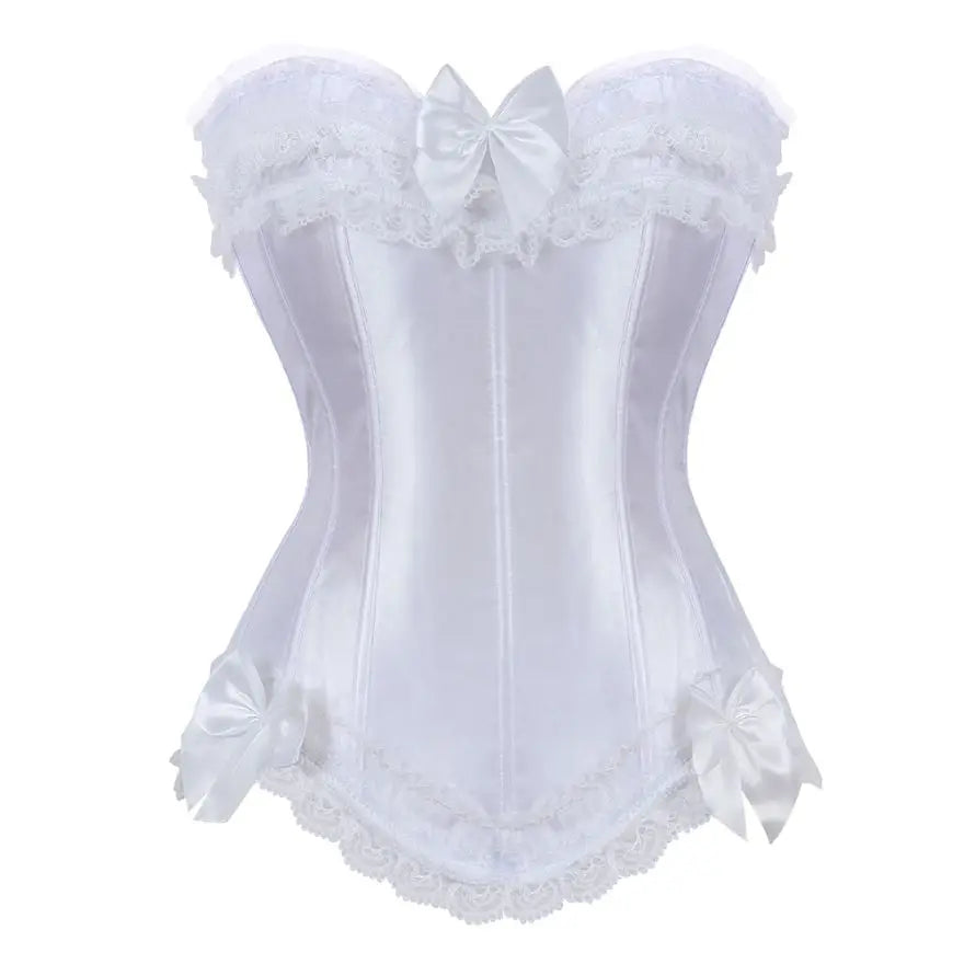 Sexual Exotic Lace And Satin Overbust Bustier 