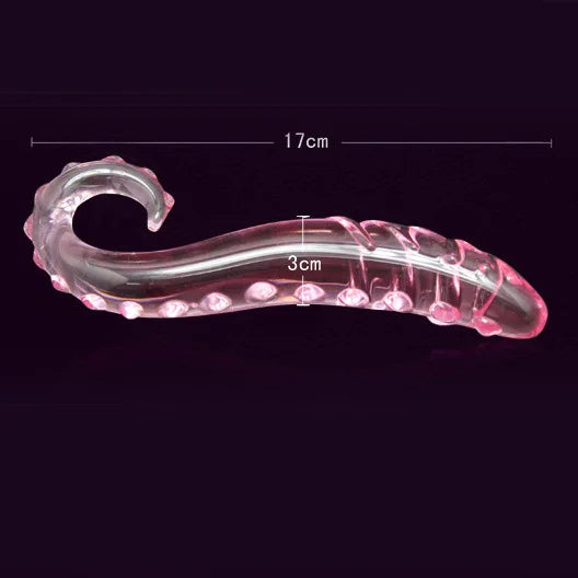 Crystal Clear Glass  Stimulation Dildo Anal Plug/G-spot