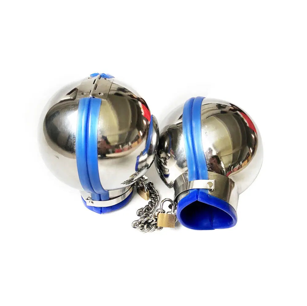 Luxury Stainless Steel Ball Helmet Bondage Handcuffs