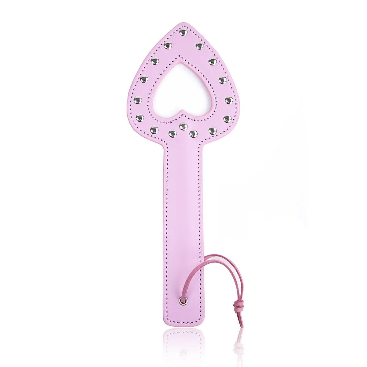 Sexual Heart Shaped Pink Faux Leather Spanking Paddle