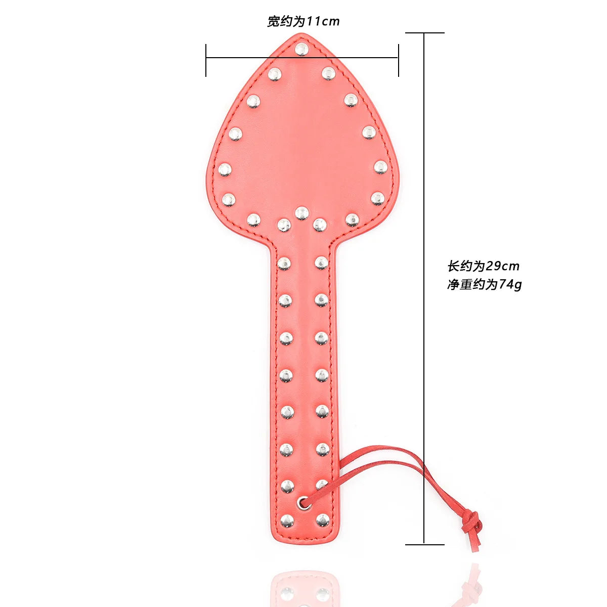 Sexual Heart Shaped Pink Faux Leather Spanking Paddle