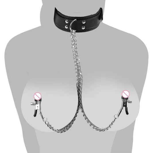 Restraint Collar Chain Collocation Nipple Clamps