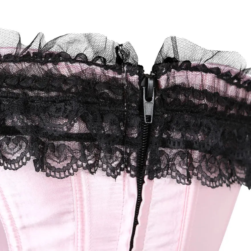 Sexual Exotic Lace And Satin Overbust Bustier 