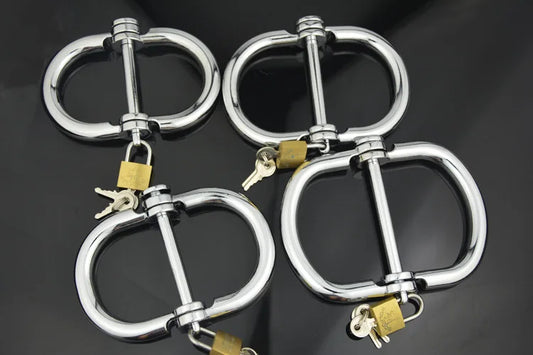 Erotic Cosplay Metal Detachable Bondage Handcuffs/Anklecuffs