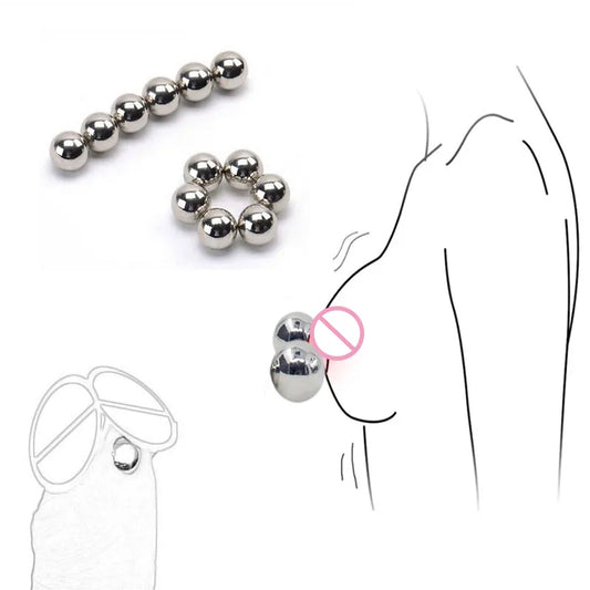 Nipple Clamps Magnetic Orbs Bondage Stimulator