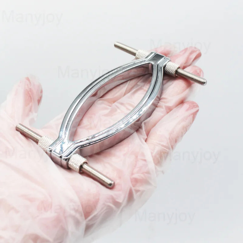 Stainless Steel Clitoris Clamp Vagina Opener Metal Labia Clamps BDSM Bondage Sex Toys Clitoral Stimulator Open Pussy Adult Games