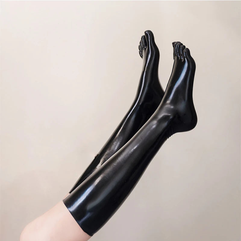 5-Toe Sexy Unisex Latex Rubber Fetish Stockings