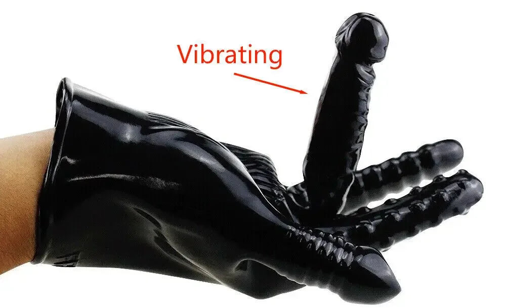 BDSM Vagina/Anal Vibrating Masturbation Sexual Finger Glove