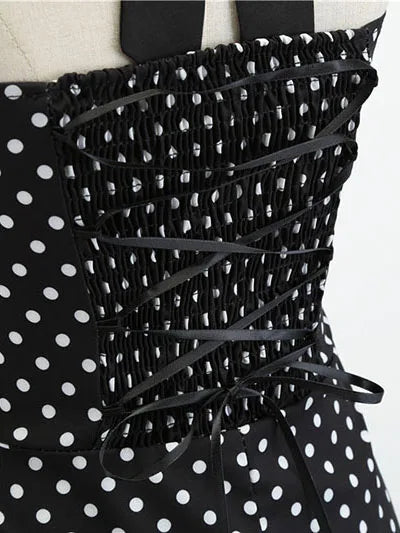 Sexy Retro Halter Vintage Pin-Up Polka Dot Dress