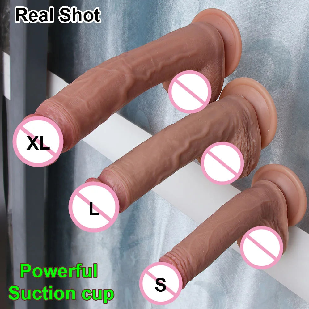 7/8-Inch Realistic Silicone Masturbation Anal Penis