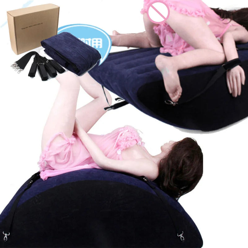 Erotic Sofa Swaying Wedge Cushion with Handcuffs