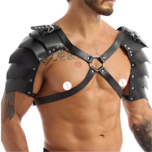 Men's Sexy Shoulder Harness Strap Leather Body Chest Harness Belt Strap