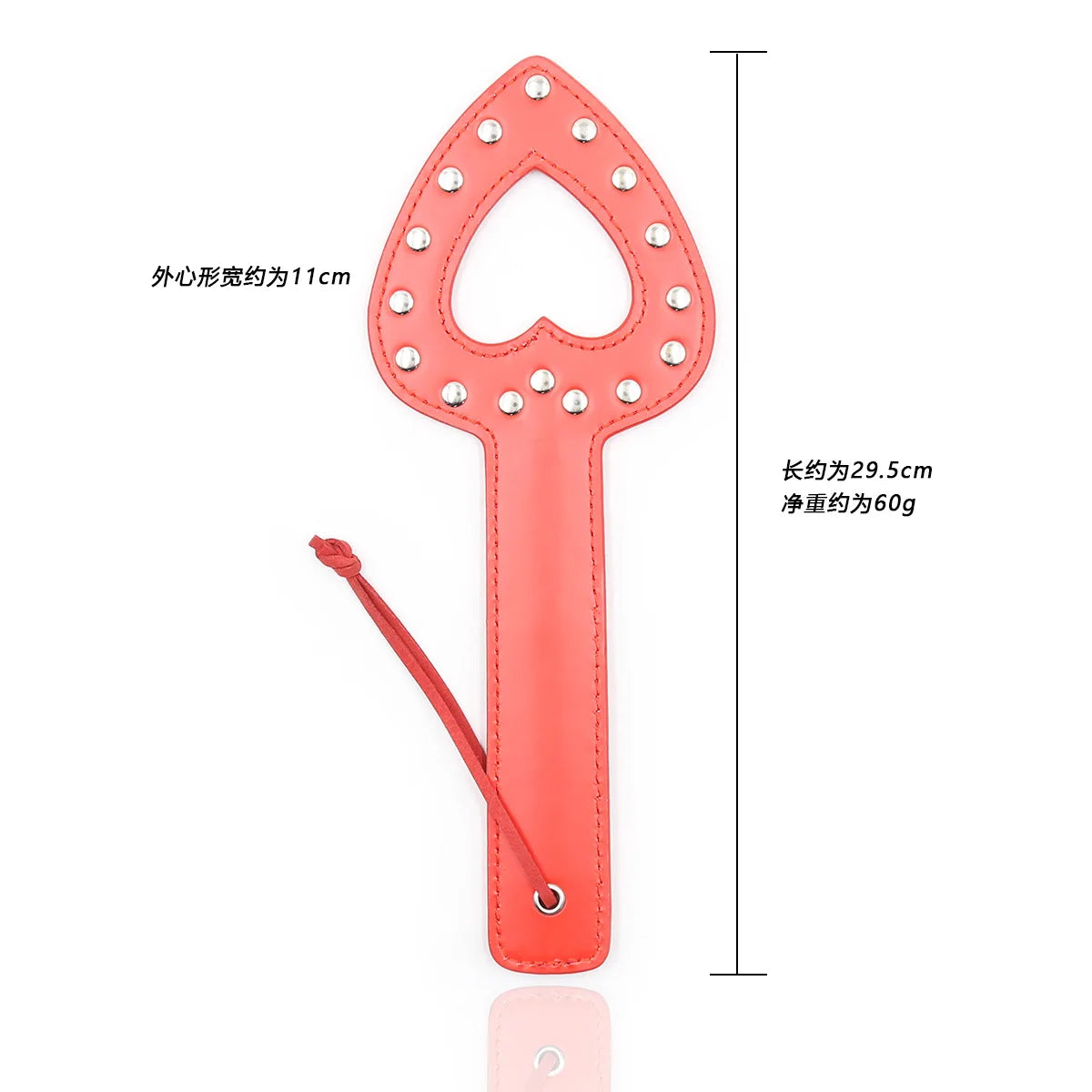 Sexual Heart Shaped Pink Faux Leather Spanking Paddle