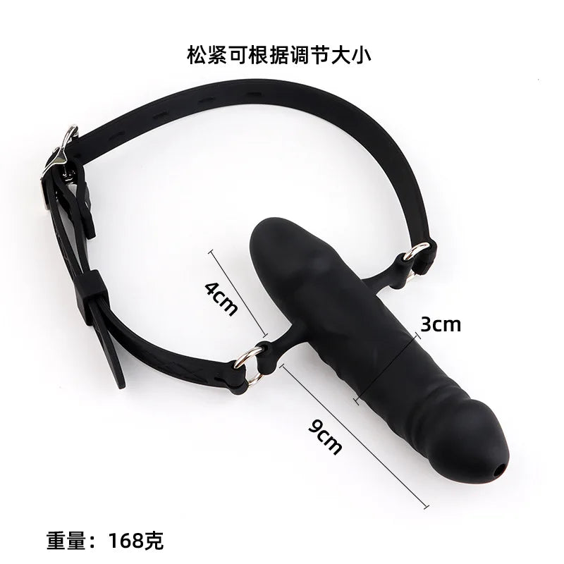 BDSM Open Mouth Silicone Ball Penis Gag Restraints