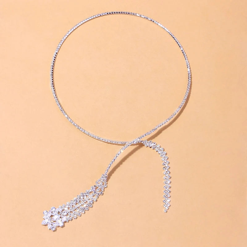 Zircon Pendant Choker Chain Fashion jewelry