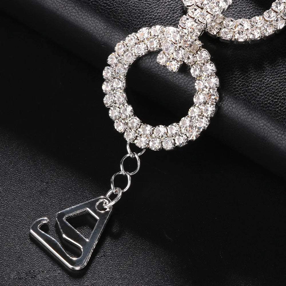 1Pcs Round Crystal Shoulder Strap Lingerie Decoration